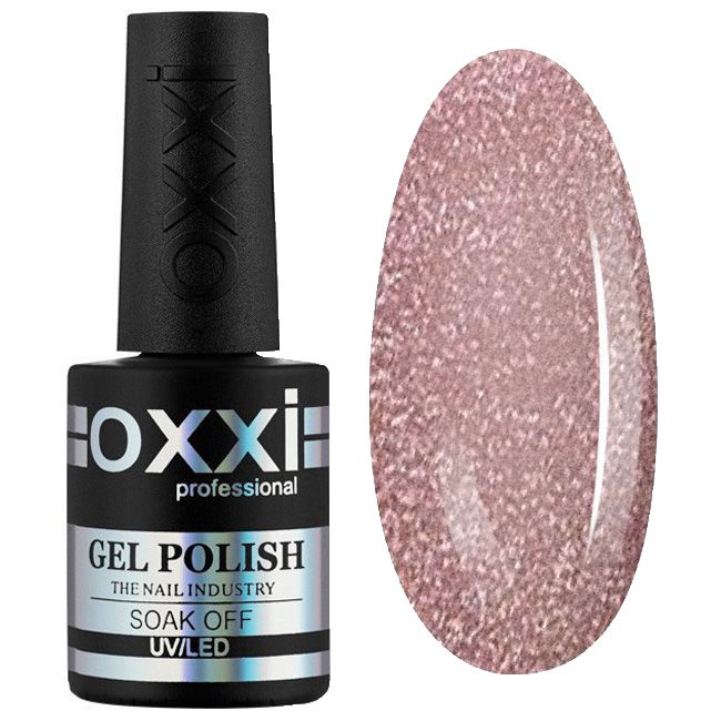Гель-лак Oxxi Disco Boom №06 (пастельно-рожевий, світловідбиваючий) 10 мл