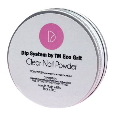 Пудра для ногтей Eco Grit Base Dip Powder (прозрачная) 30 мл