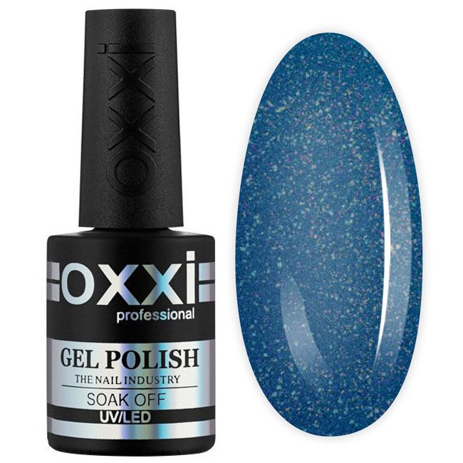 Гель-лак Oxxi Disco №007 (синій з мікроблиском) 10 мл