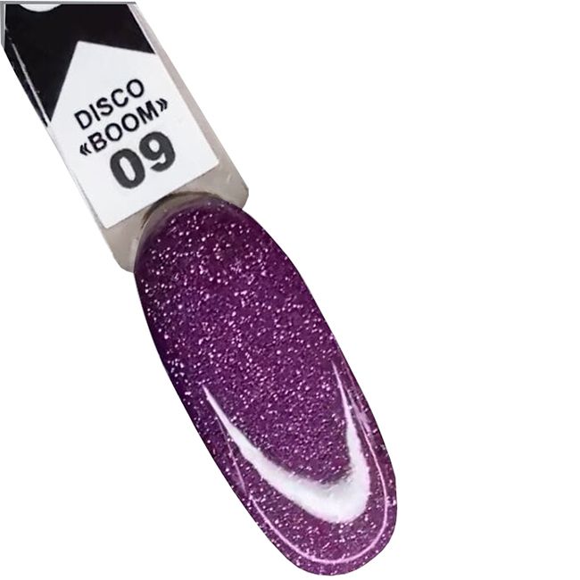 Гель-лак Oxxi Disco Boom №09 (пурпурний, світловідбиваючий) 10 мл