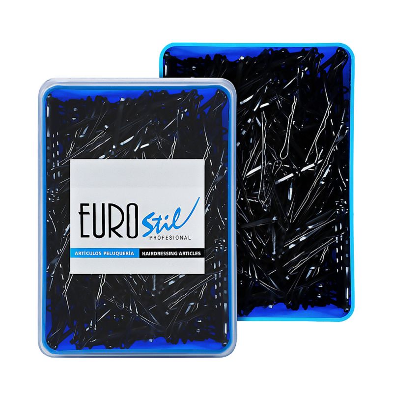 Невидимки EuroStil Hair Clips 4.8 см (хвилясті, чорний) 300 штук