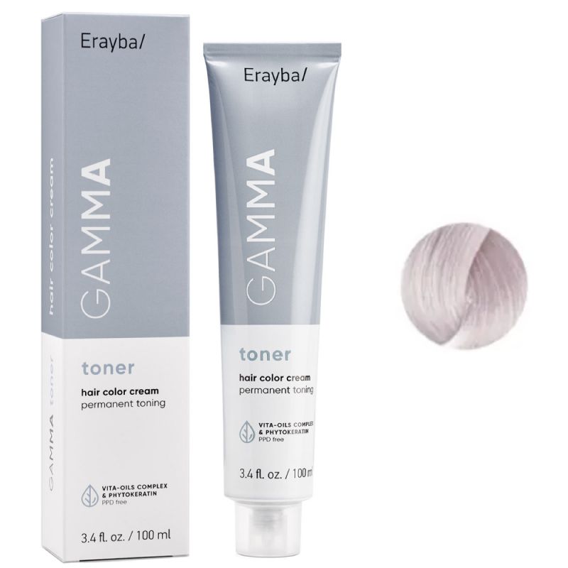 Крем-фарба для волосся Erayba Gamma Hair Color Cream Toner 0/02 (попелясто-рожевий) 100 мл