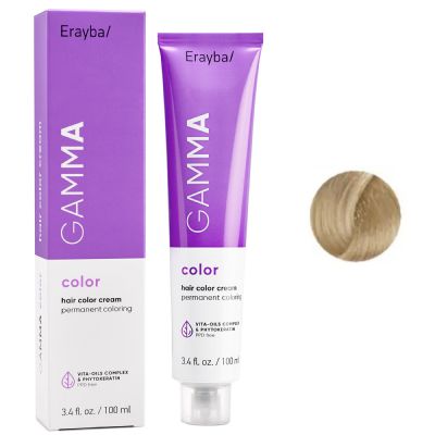 Крем-фарба для волосся Erayba Gamma Hair Color Cream 10/02 (світлий попелясто-русявий) 100 мл