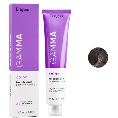 Крем-фарба для волосся Erayba Gamma Hair Color Cream 6/61 (попелястий темний каштан) 100 мл