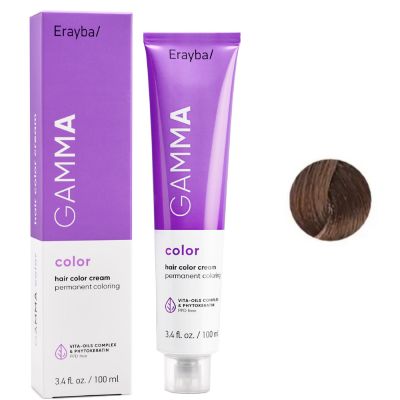 Крем-краска для волос Erayba Gamma Hair Color Cream 7/02 (светло-каштановый) 100 мл