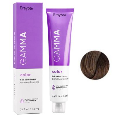 Крем-краска для волос Erayba Gamma Hair Color Cream 7.12 (ирисовый пепельный блонд) 100 мл