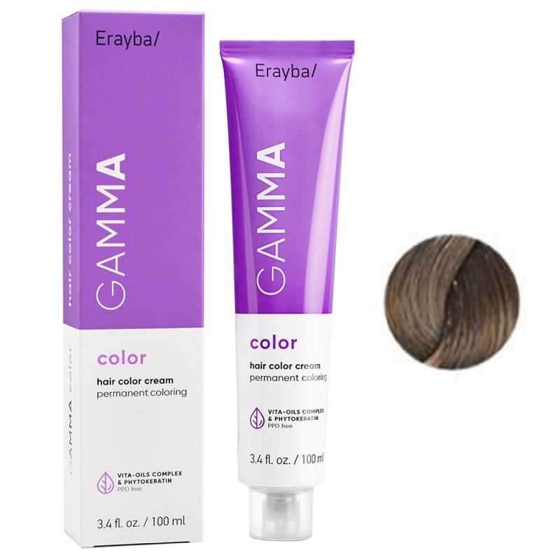 Крем-краска для волос Erayba Gamma Hair Color Cream 8.61 (светлый пепельно-русый) 100 мл