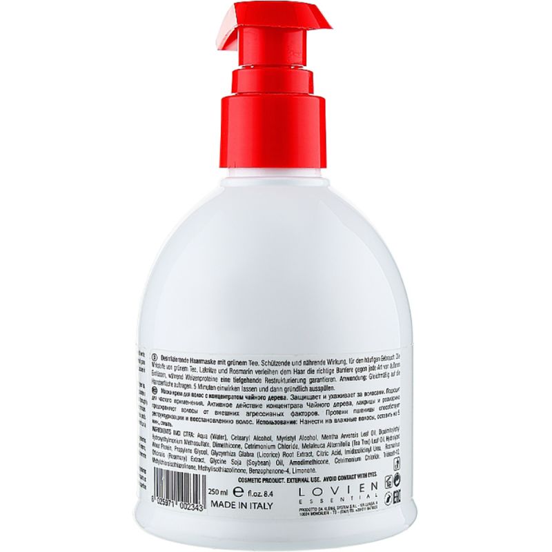 Маска захисна для волосся Lovien Essential Wheatgerm Mask Sanitizer Mask (з маслом чайного дерева) 250 мл