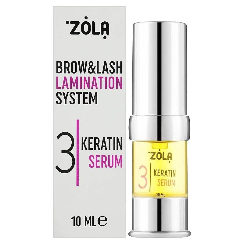 Склад для ламінування брів та вій Zola Brow&Lash Lamination System №3 Keratin Serum 10 мл