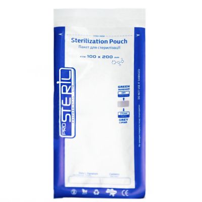Крафт-пакет для стерилізації ProsteriL Sterilization Pouch Combi Premium 100х200 мм (прозорий) 100 штук