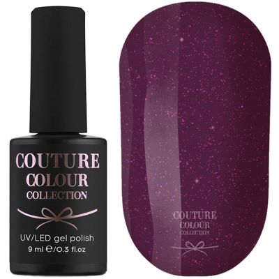 Гель-лак Couture Colour №029 (фуксия с блестками) 9 мл