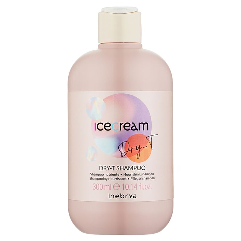 Шампунь для сухого, кучерявого та фарбованого волосся Inebrya Ice Cream Dry-T Shampoo 300 мл