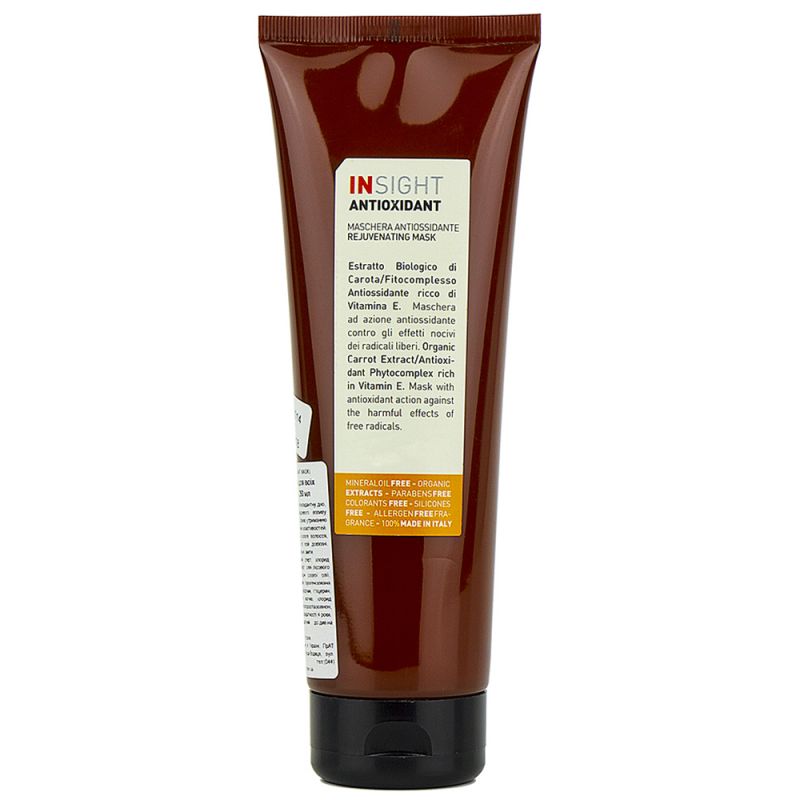 Маска тонізуюча для всіх типів волосся Insight Antioxidant Rejuvenating Mask 250 мл