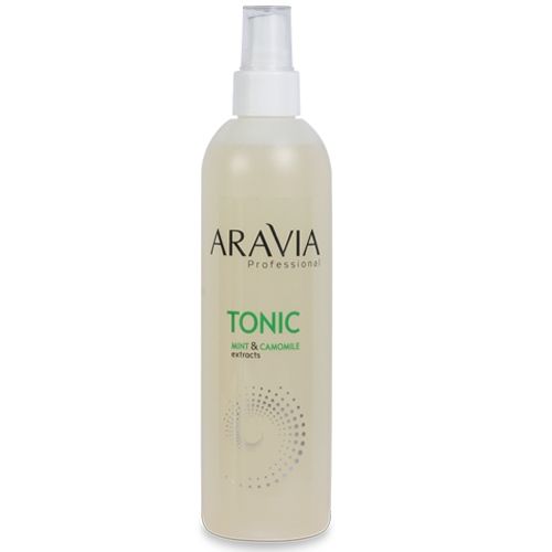 Тонік для очищення і зволоження шкіри Aravia Professional з м'ятою і ромашкою 300 мл