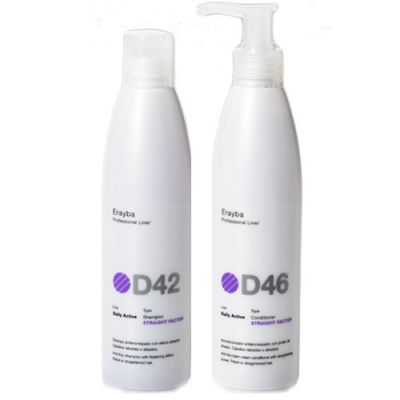 Набір для вирівнювання волосся Erayba D42 / D46 Straight Factor (шампунь 250 мл + кондиціонер 250 мл)