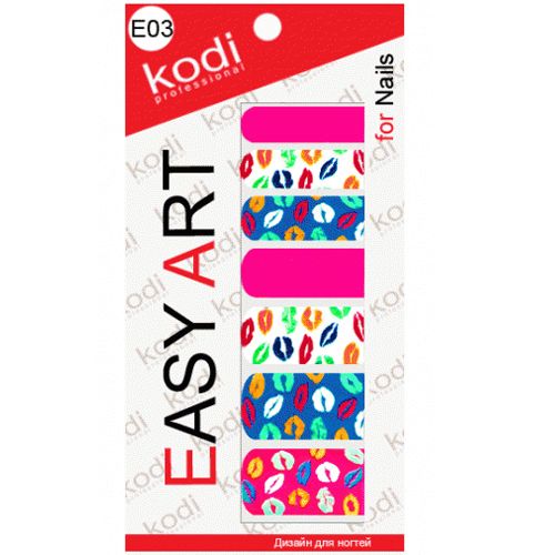 Наклейки для дизайну нігтів Kodi Professional Easy Art E03