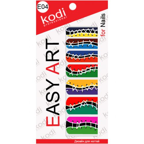 Наклейки для дизайну нігтів Kodi Professional Easy Art E04