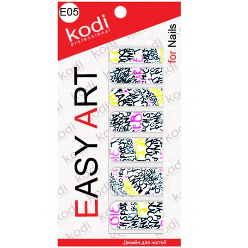 Наклейки для дизайна ногтей Kodi Professional Easy Art E05
