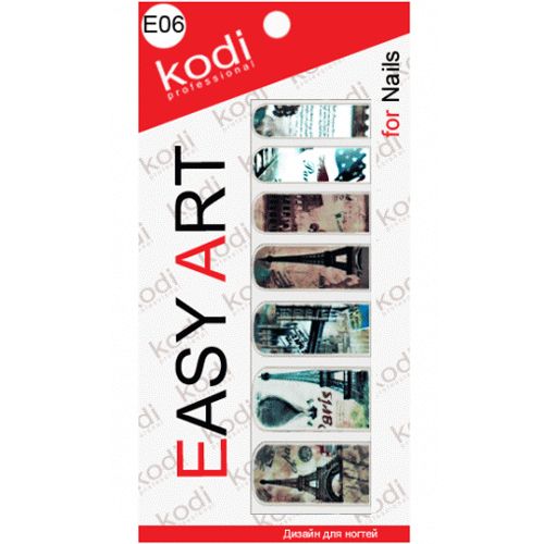 Наклейки для дизайна ногтей Kodi Professional Easy Art E06