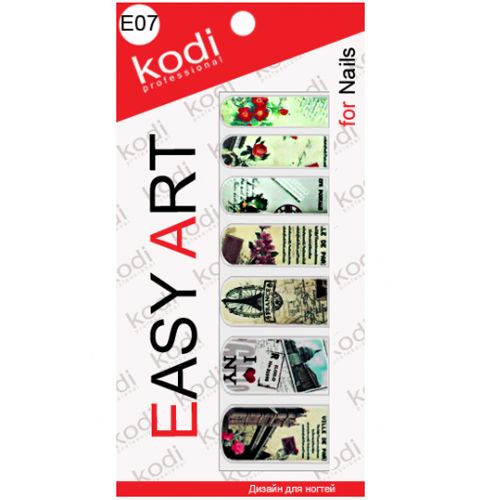 Наклейки для дизайну нігтів Kodi Professional Easy Art E07