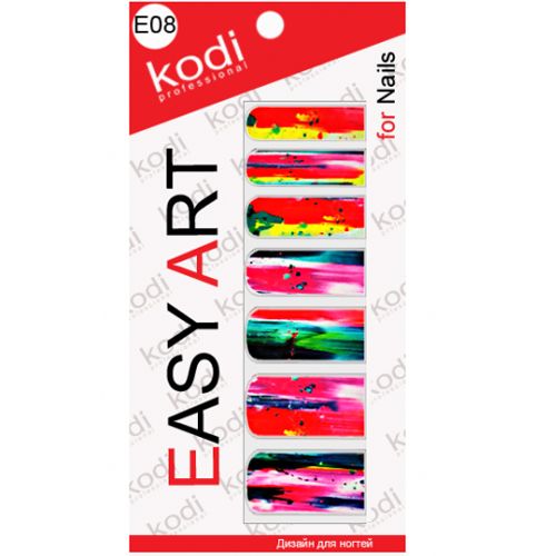 Наклейки для дизайну нігтів Kodi Professional Easy Art E08
