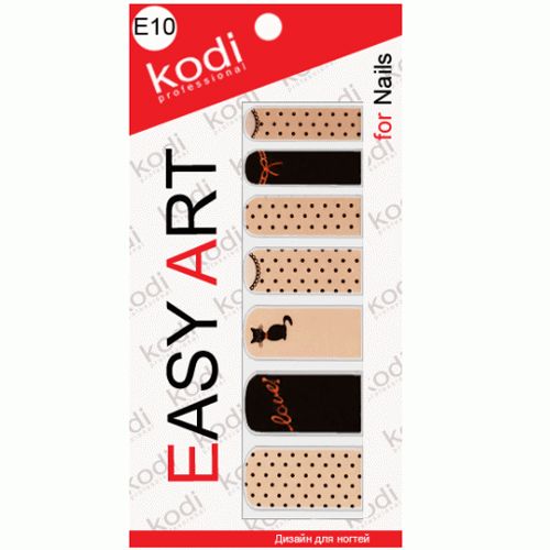Наклейки для дизайна ногтей Kodi Professional Easy Art E10
