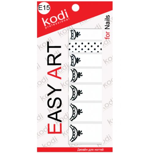 Наклейки для дизайну нігтів Kodi Professional Easy Art E15