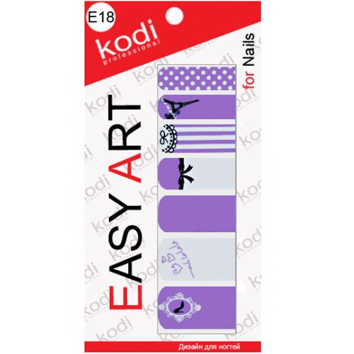 Наклейки для дизайна ногтей Kodi Professional Easy Art E18