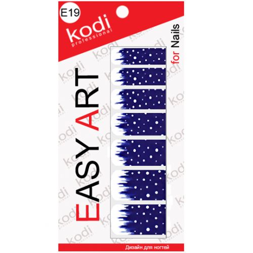 Наклейки для дизайну нігтів Kodi Professional Easy Art E19