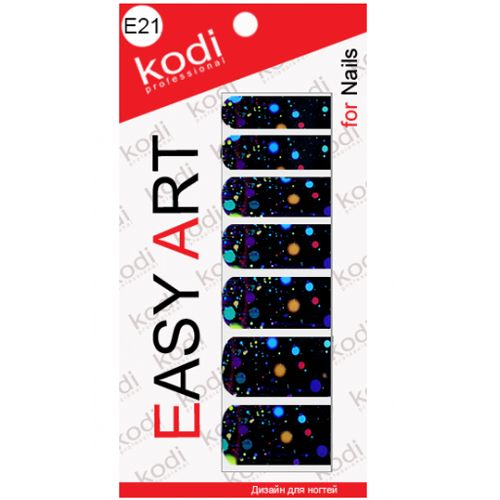 Наклейки для дизайну нігтів Kodi Professional Easy Art E21