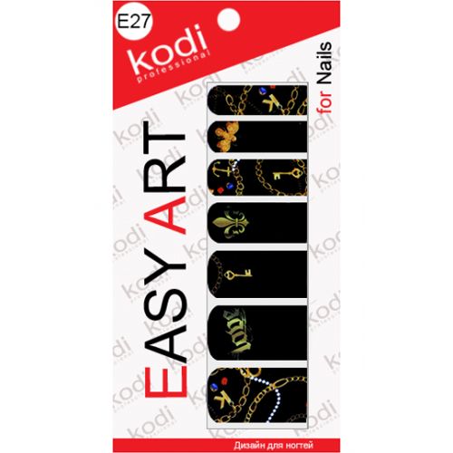 Наклейки для дизайну нігтів Kodi Professional Easy Art E27
