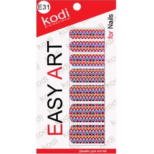 Наклейки для дизайна ногтей Kodi Professional Easy Art E31