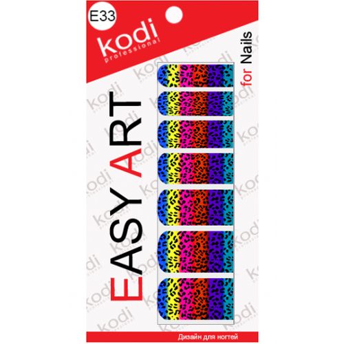 Наклейки для дизайна ногтей Kodi Professional Easy Art E33