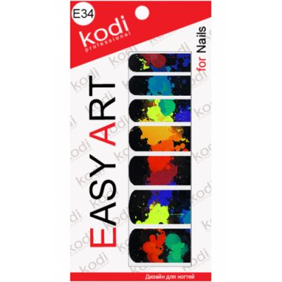 Наклейки для дизайна ногтей Kodi Professional Easy Art E34