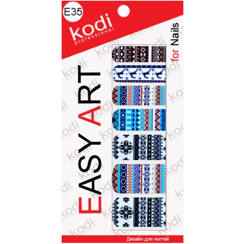 Наклейки для дизайна ногтей Kodi Professional Easy Art E35