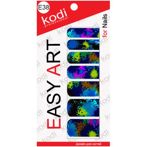 Наклейки для дизайна ногтей Kodi Professional Easy Art E38