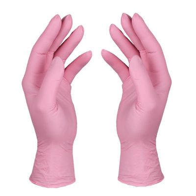Перчатки нитриловые без пудры Medicom SafeTouch Advanced Extend M (розовый) 100 штук
