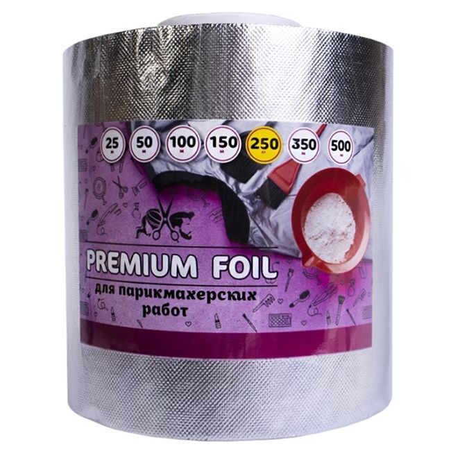 Фольга для мелірування Amalgama Premium Foil (з тисненням) 13 мкм 250 м