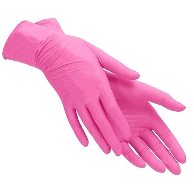 Перчатки нитриловые без пудры Polix Pro&Med Pink S 100 штук