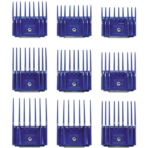 Набір насадок для машинки Andis 9-Piece Universal Comb Blue Set