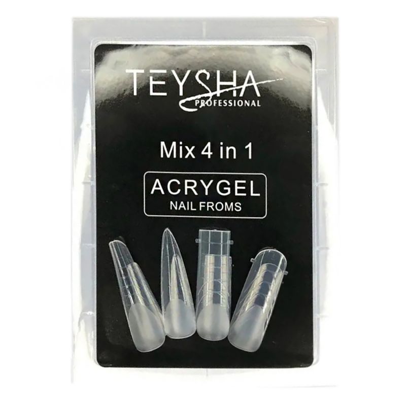 Верхні форми для моделювання Teysha Nail Forms Mix 4 in 1 120 штук