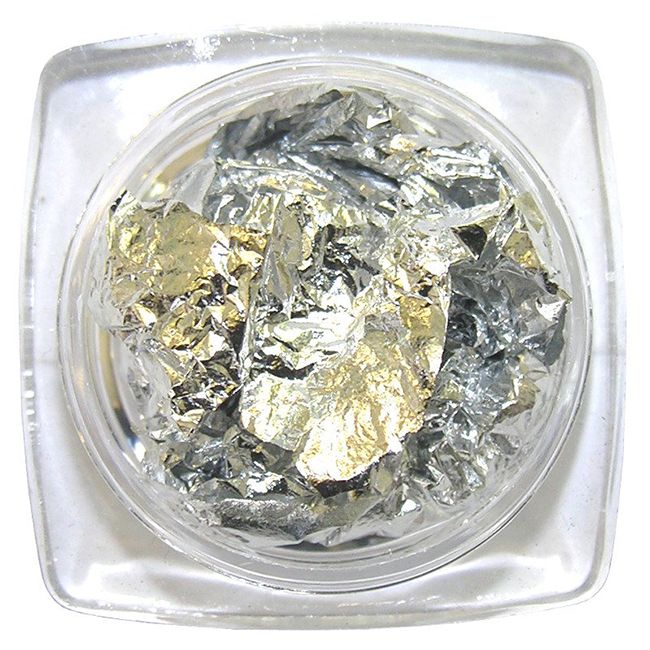 Фольга для дизайну нігтів YRE (сусальне золото, срібло)