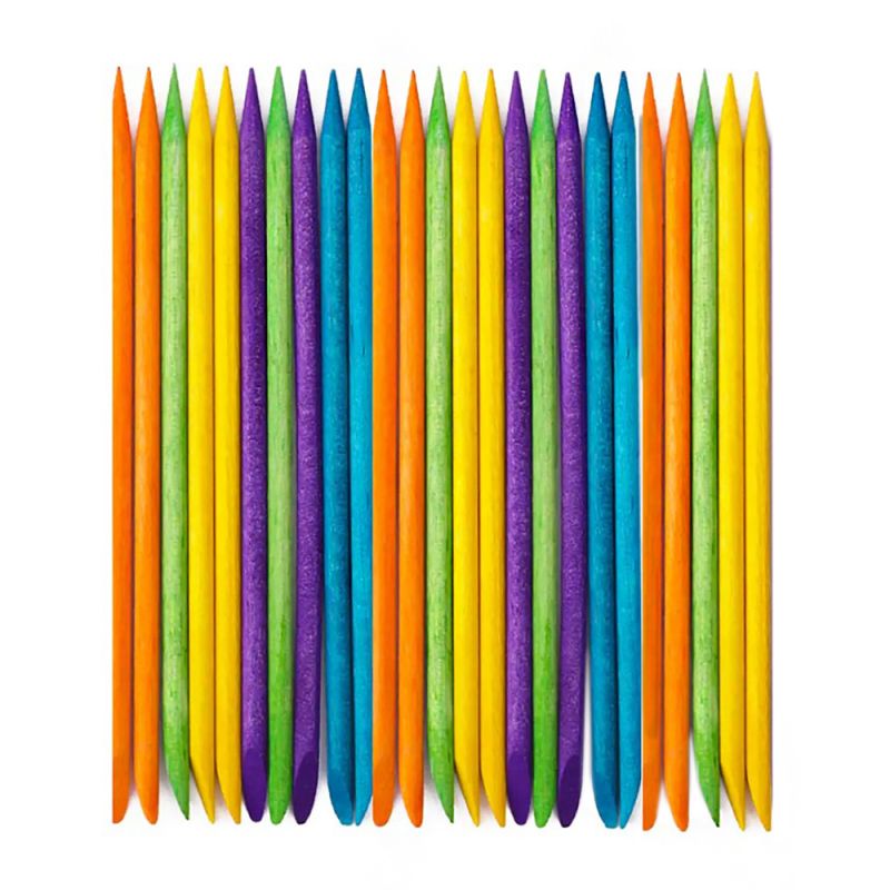 Палички апельсинові для манікюру Color Mix 11.5 см 25 штук