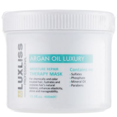 Маска для волос аргановая восстанавливающая Luxliss Argan Mask 400 мл