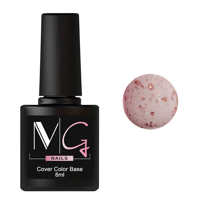 Камуфлююча база MG Cover Base №54 (ніжний молочно-рожевий з рожевою поталлю) 8 мл