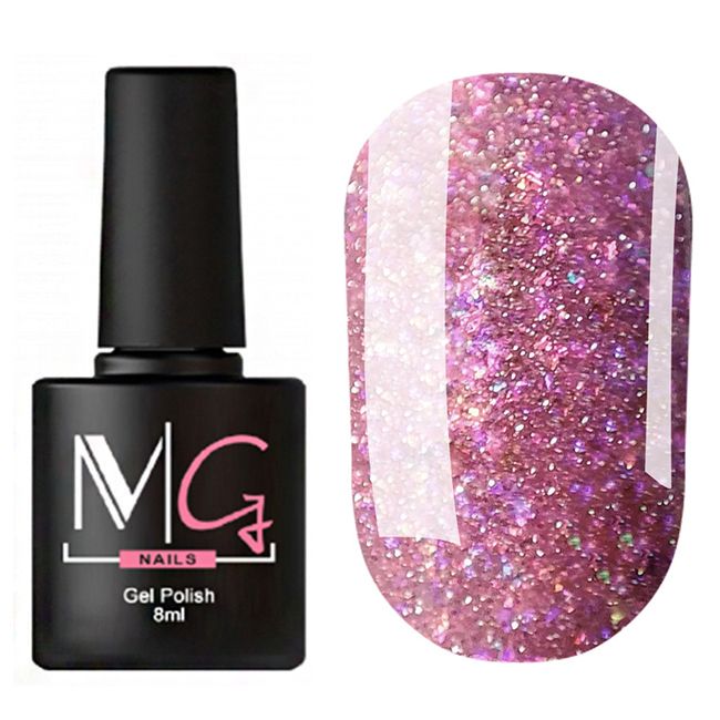 Гель-лак MG Shine №15 (розовый, светоотражающий) 8 мл