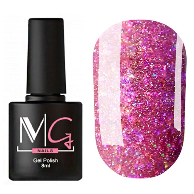 Гель-лак MG Shine №16 (яскраво-рожевий, світловідбивний) 8 мл