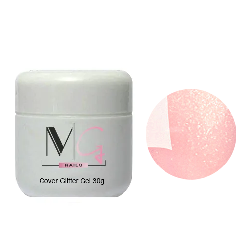 Гель для наращивания MG Cover Glitter Gel (светло-розовый с микроблеском) 30 мл