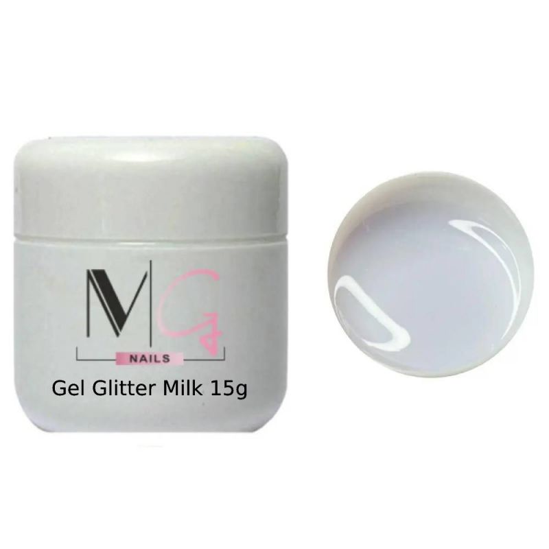 Гель строительный камуфлирующий MG Gel Glitter Milk (молочный с микроблеском) 15 мл