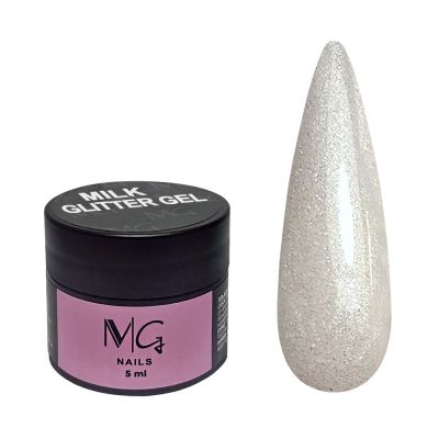 Гель будівельний камуфлюючий MG Gel Glitter Milk (молочний з мікроблиском) 5 мл